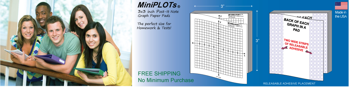 : adhesive graph and grid sticky graph note paper shipping included InstaGraphs 24x24 Grid WITH AXES 100 pad pack 50 sheets/pad